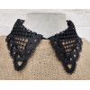 K082 Chiffon Kragen Schwarz