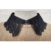 K082 Chiffon Kragen Schwarz