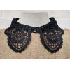 K082 Chiffon Kragen Schwarz