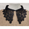 K082 Chiffon Kragen Schwarz
