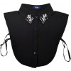 K082 Chiffon Kragen Schwarz