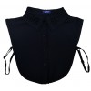 K082 Chiffon Kragen Schwarz