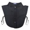 K082 Chiffon Kragen Schwarz